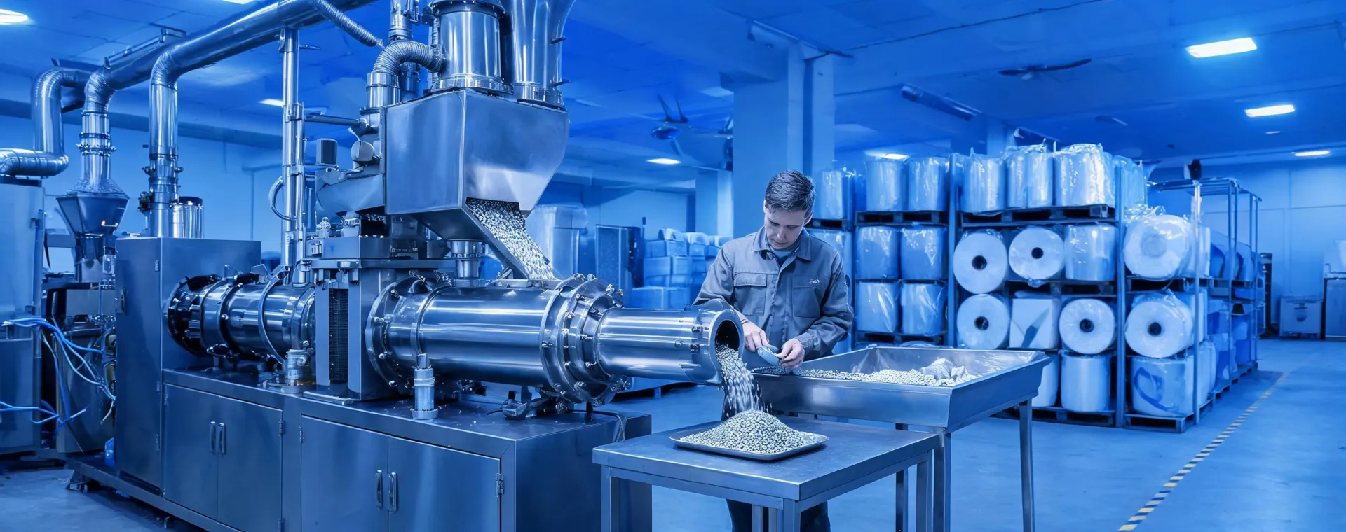 Polymer compounding line